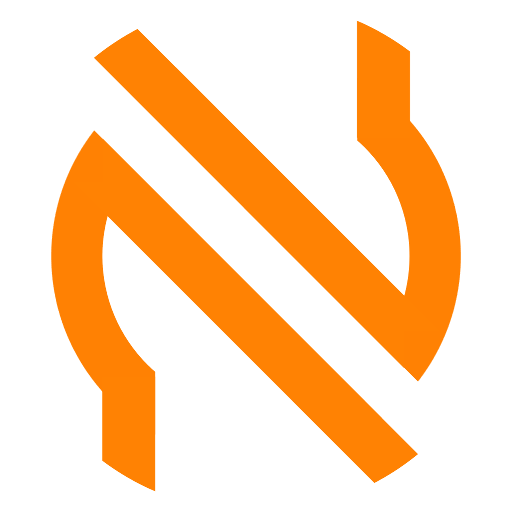 N white in a orange circle